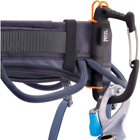 Petzl Men's Corax LT Climbing Harness in Dark Gray gear loops