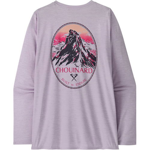 Patagonia Women's Cap Cool Daily Graphic Long Sleeve Shirt - Lands in Chouinard Crest: Foxglove Purple back