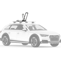 Yakima HighRoad Bike Roof Rack open on car