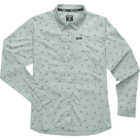 NRS Women's Drifter Long Sleeve Shirt in Pebble front