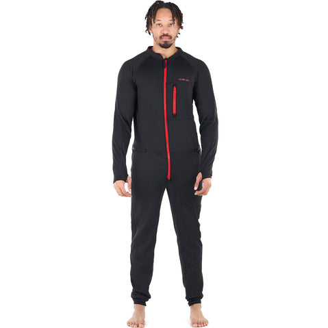 Level Six Men's Vulcan Dry Suit Liner in Black model front view