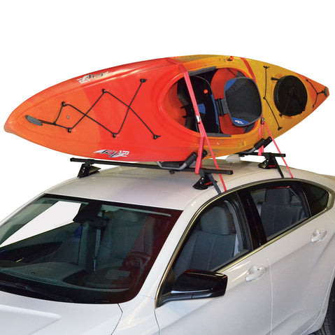 Malone VersaRail Bare Roof Cross Rail System with kayak mounted