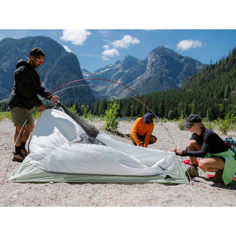 MSR Elixir 3 Person Backpacking Tent putting tent togther