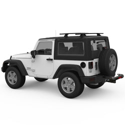 Yakima BackSwing Hitch Rack Swing Adapter installed on a car angle