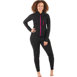 Level Six Women's Vesta Dry Suit Liner in Black model left view