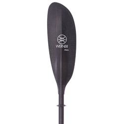 Werner Athena Straight Shaft Carbon Kayak Paddle in Carbon blade
