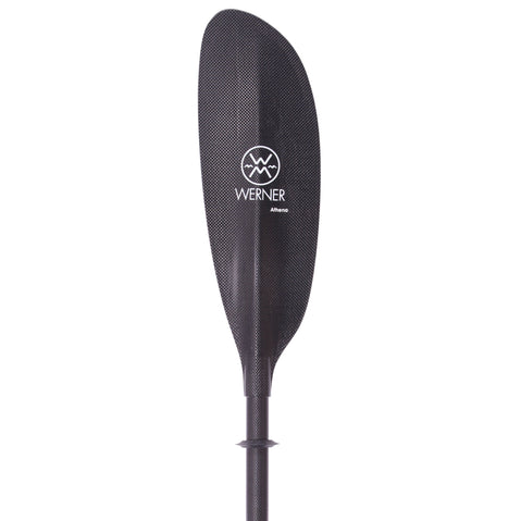 Werner Athena Straight Shaft Carbon Kayak Paddle in Carbon blade
