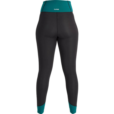 NRS Women's HydroSkin 1.5 Pants in Black/Harbor back