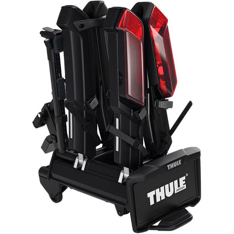 Thule Epos 2-Bike HItch Rack With Lights in Black folded