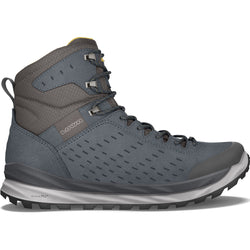 Lowa Men's Malta GTX Mid Hiking Boots in Steel Blue right side