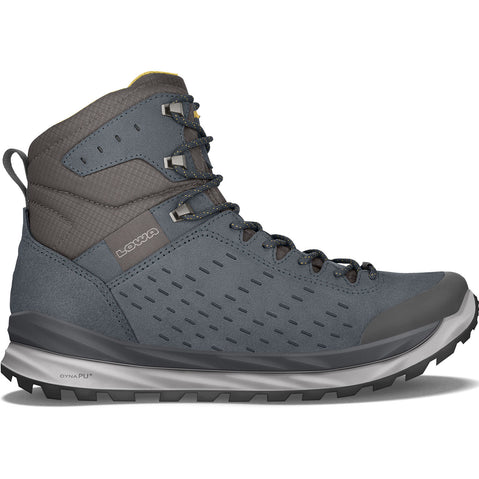 Lowa Men's Malta GTX Mid Hiking Boots in Steel Blue right side