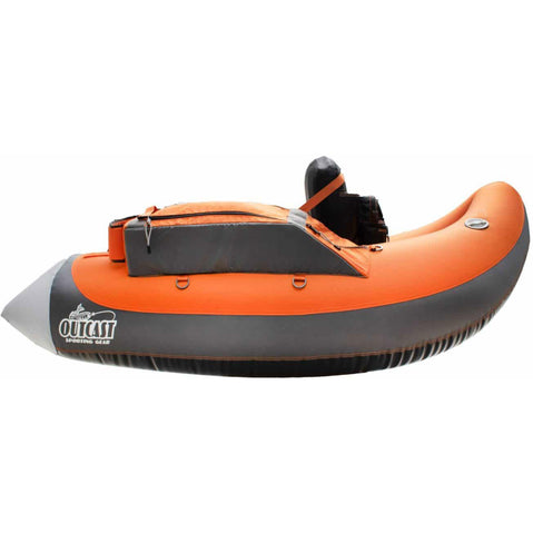 Outcast Super Fat Cat Float Tube in Orange/Sage side