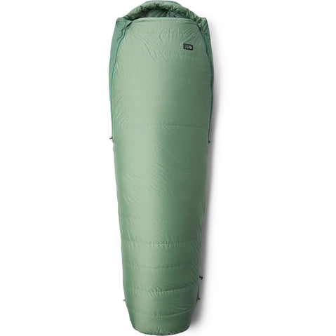 Mountain Hardwear Yawn Patrol 30 Degree Down Sleeping Bag in Cactus White closed