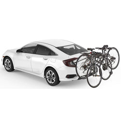 Yakima HangOut 3 Bike Trunk Rack with bikes loaded