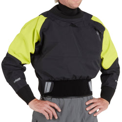 NRS Men's Flux Dry Top in Black model frontcrop