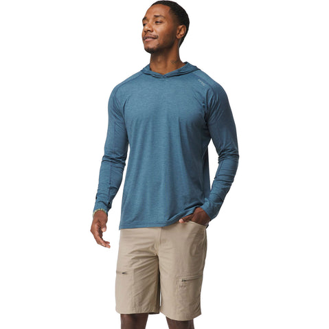 NRS Men's Silkweight Hoodie in Stealth model front