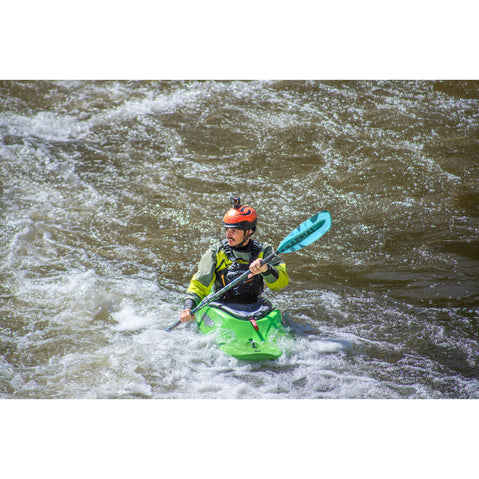 Aqua-Bound Aerial Major Fiberglass Straight Shaft 1-Piece Kayak Paddle in Blue lifestyle