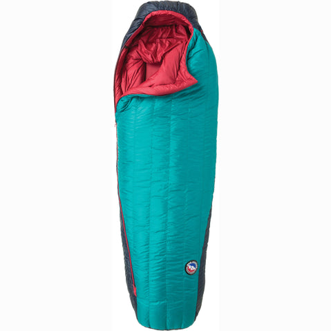 Big Agnes Women's Daisy Mae 15 Degree Down Sleeping Bag in Aqua/Navy open