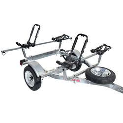 Malone MicroSport 2-Boat FoldAway-J Kayak Trailer Package closeup