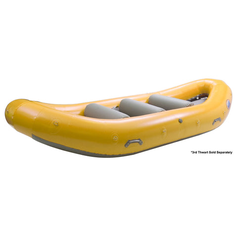 AIRE Super Duper Puma Self-Bailing Raft with 2 Thwarts in Yellow angle