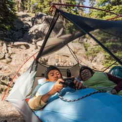 MSR Hubba Hubba LT 2 Person Backpacking Tent campers laying in bed