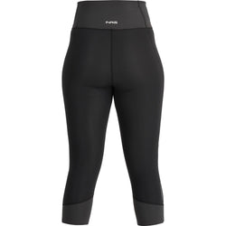 NRS Women's HydroSkin 0.5 Capris in Black/Graphite back