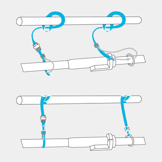 NRS Raft Spare Oar Keeper diagram