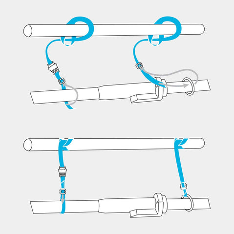 NRS Raft Spare Oar Keeper diagram