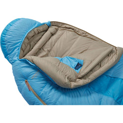 Therm-a-Rest Boost 650 20 Degree Down Sleeping Bag in Morning Blue draft