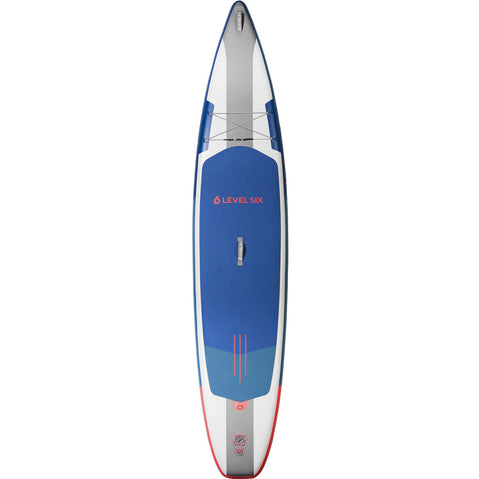 Level 6 Twelve Six Ultralight Inflatable SUP Board Package in Aegean Blue front