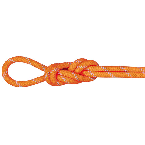 Mammut 9.5 Alpine Dry Climbing Rope in Safety Orange/Zen detail