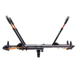 Kuat NV 2.0 1 Bike Add-On Hitch Rack in Gray Metallic/Orange Anodize front view arms up