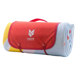 CGear Sandlite Sand-Free Mat in Red Lobster rolled