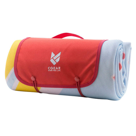 CGear Sandlite Sand-Free Mat in Red Lobster rolled