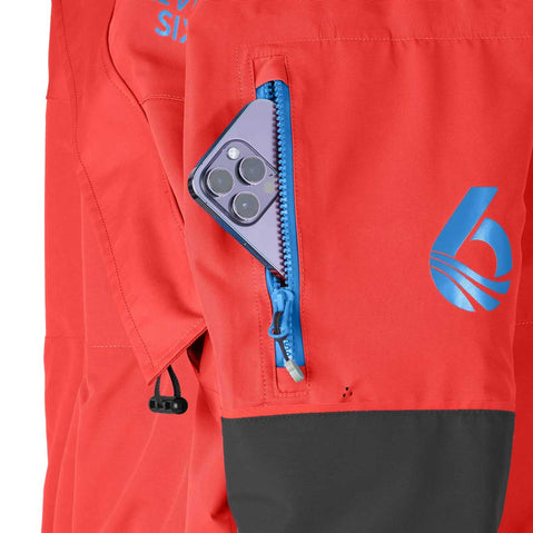 Level Six Men's Odin Dry Suit Molten Lava pocket