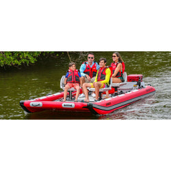Sea Eagle FastCat14 Cataraft Swivel Seat Canopy Package lifestyle