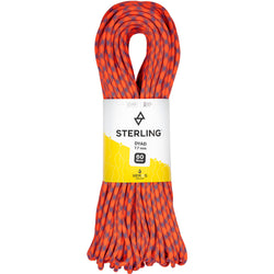Sterling Rope Dyad 7.7 XEROS Climbing Rope in Orange