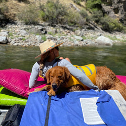 AIRE Landing Pad in Cranberry on a raft