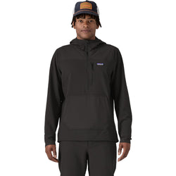Patagonia Men's R2 TechFace Pullover in Black model front