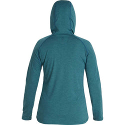 NRS Women's Silkweight Hoodie in Mediterranea back