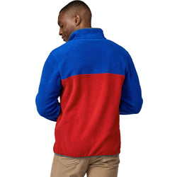 Patagonia Men's Lightweight Synchilla Snap-T Pullover Top in Touring Red model back