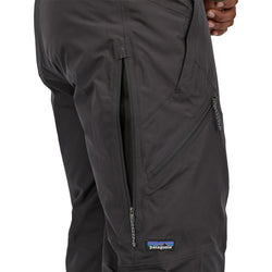 Patagonia Men's Insulated Powder Town Pants in Black model view zipper