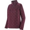 Patagonia Women's Capilene Mid Weight Zip Neck Shirt in Fire Floral/Night Plum angle