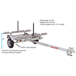 Malone EcoLight 4-Boat Stacker Kayak Trailer Package detail