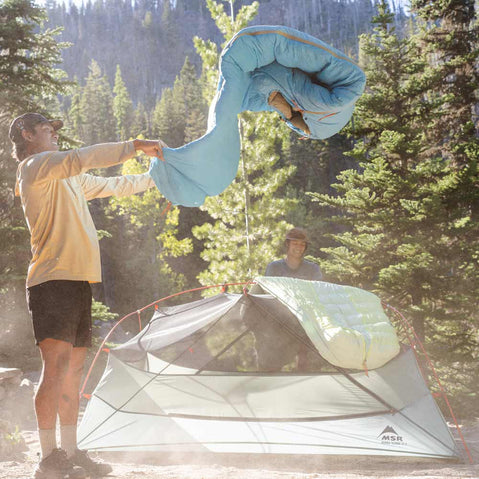 MSR Hubba Hubba LT 2 Person Backpacking Tent campers packing up