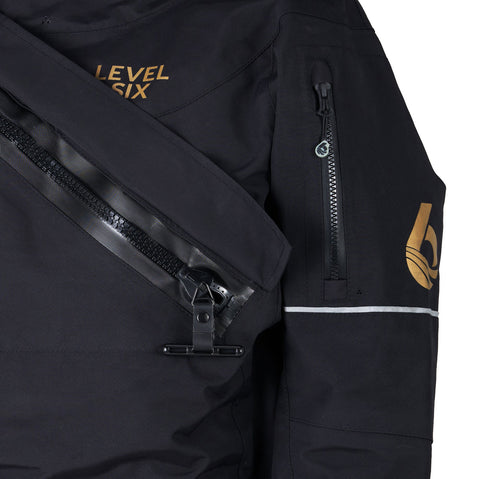 Level Six Odin Black Out Dry Suit in Black Tpull