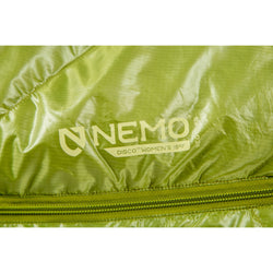 Nemo Equipment Women's Disco 15-Degree Endless Promise Down Sleeping Bag in Birch Bud screen print