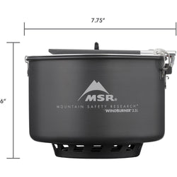 MSR WindBurner Sauce Pot dimensions