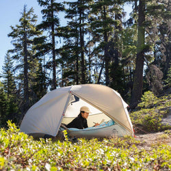 MSR Hubba Hubba LT 1 Person Backpacking Tent camper lying down