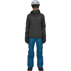 Patagonia Women's 3-in1 Powder Town Jacket in Black model view back